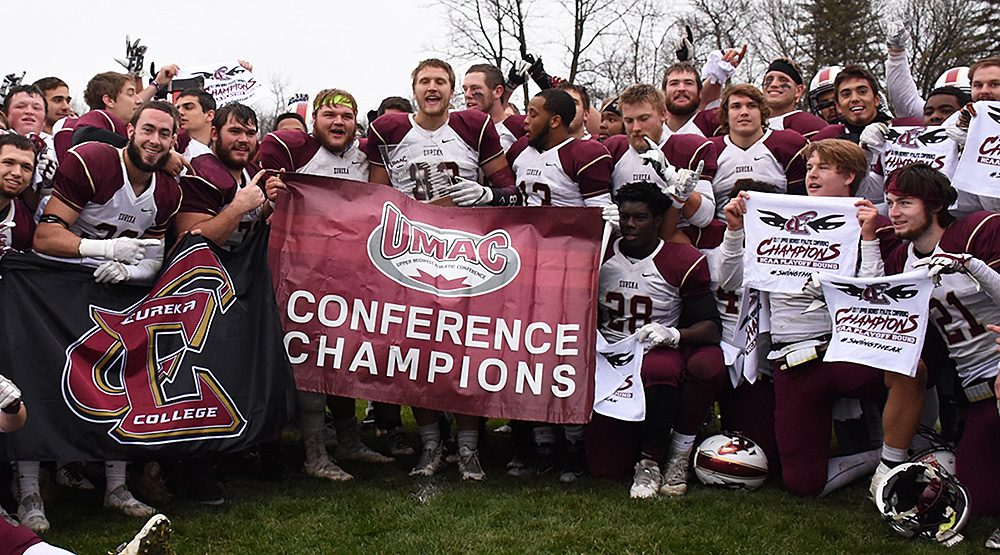 Eureka with a trophy